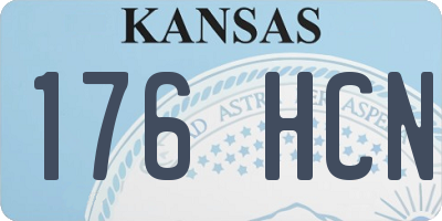 KS license plate 176HCN