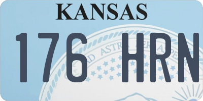 KS license plate 176HRN