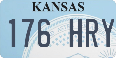 KS license plate 176HRY