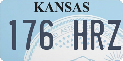 KS license plate 176HRZ