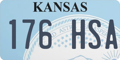 KS license plate 176HSA