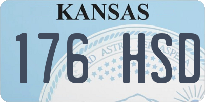 KS license plate 176HSD