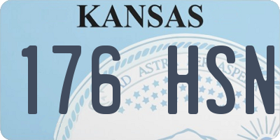 KS license plate 176HSN
