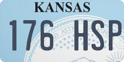 KS license plate 176HSP