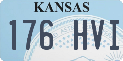 KS license plate 176HVI