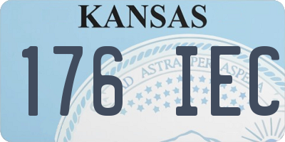 KS license plate 176IEC