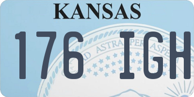 KS license plate 176IGH
