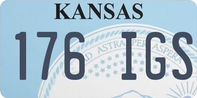 KS license plate 176IGS