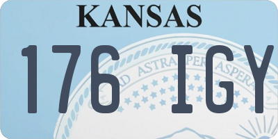 KS license plate 176IGY