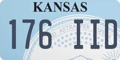 KS license plate 176IID