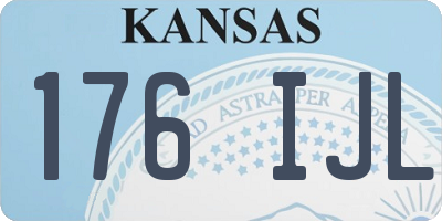 KS license plate 176IJL