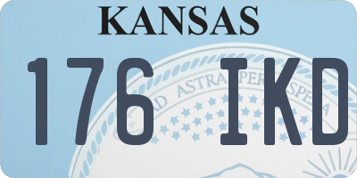 KS license plate 176IKD