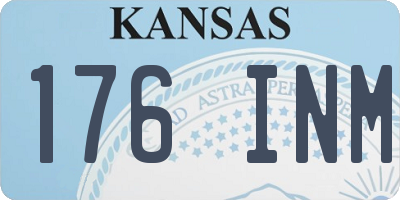 KS license plate 176INM