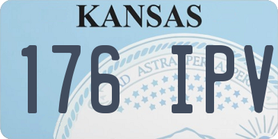 KS license plate 176IPV
