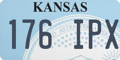 KS license plate 176IPX
