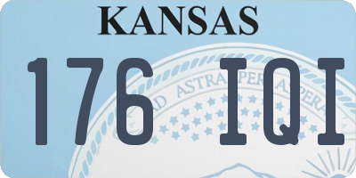 KS license plate 176IQI