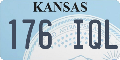 KS license plate 176IQL