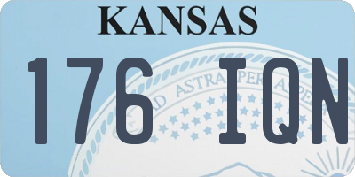 KS license plate 176IQN