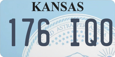 KS license plate 176IQO