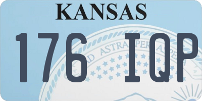 KS license plate 176IQP