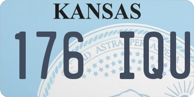 KS license plate 176IQU