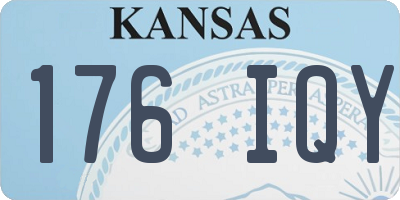 KS license plate 176IQY