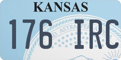 KS license plate 176IRC