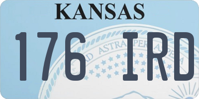 KS license plate 176IRD