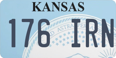 KS license plate 176IRN