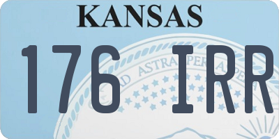 KS license plate 176IRR