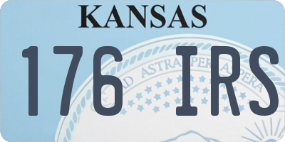 KS license plate 176IRS