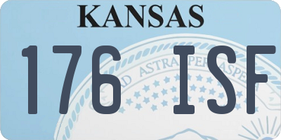 KS license plate 176ISF