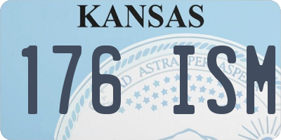 KS license plate 176ISM