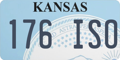 KS license plate 176ISO