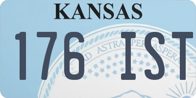 KS license plate 176IST