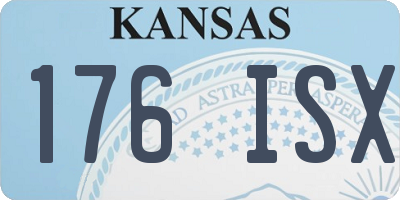 KS license plate 176ISX