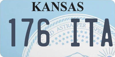 KS license plate 176ITA