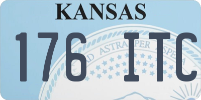KS license plate 176ITC