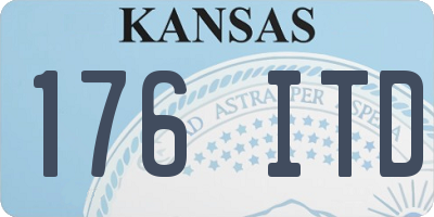KS license plate 176ITD