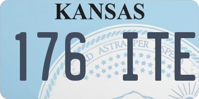 KS license plate 176ITE