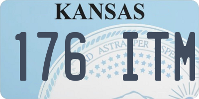 KS license plate 176ITM