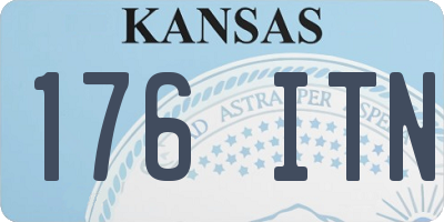 KS license plate 176ITN