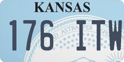 KS license plate 176ITW