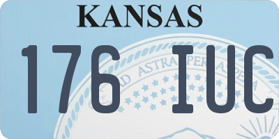 KS license plate 176IUC