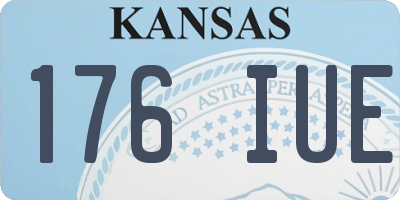 KS license plate 176IUE