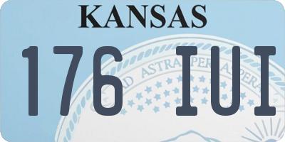 KS license plate 176IUI