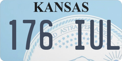 KS license plate 176IUL