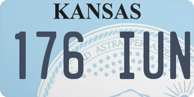 KS license plate 176IUN