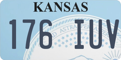 KS license plate 176IUV