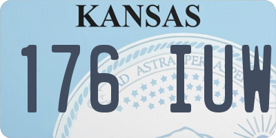 KS license plate 176IUW